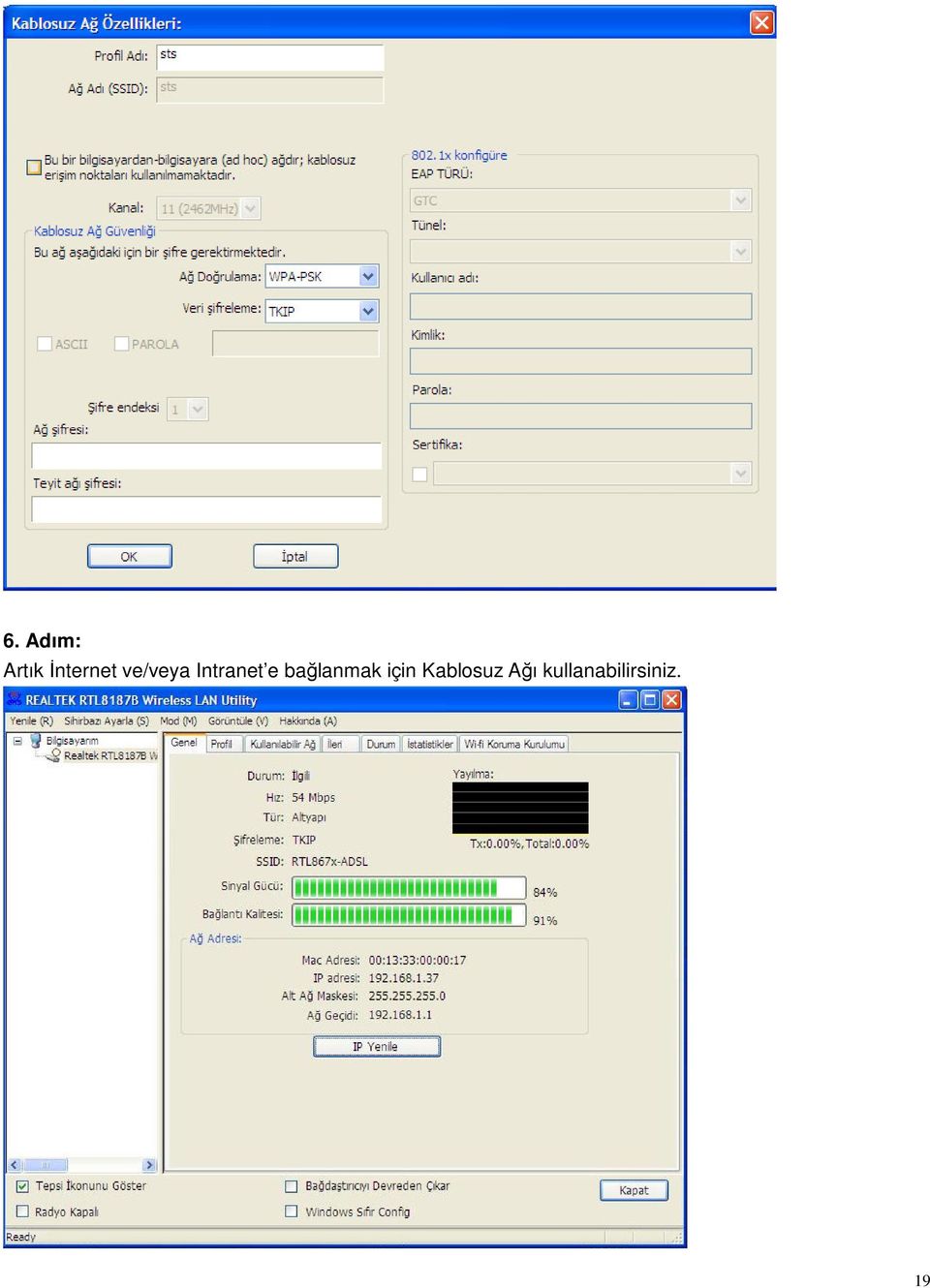 Intranet e bağlanmak