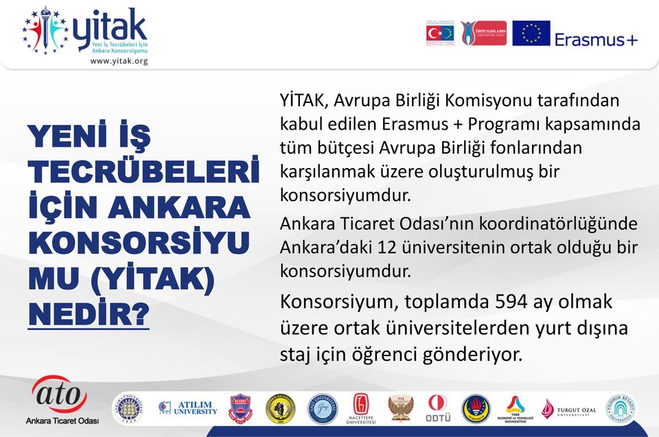 Birliği fonlarından karşılanmak üzere oluşturulmuş bir konsorsiyumdur.