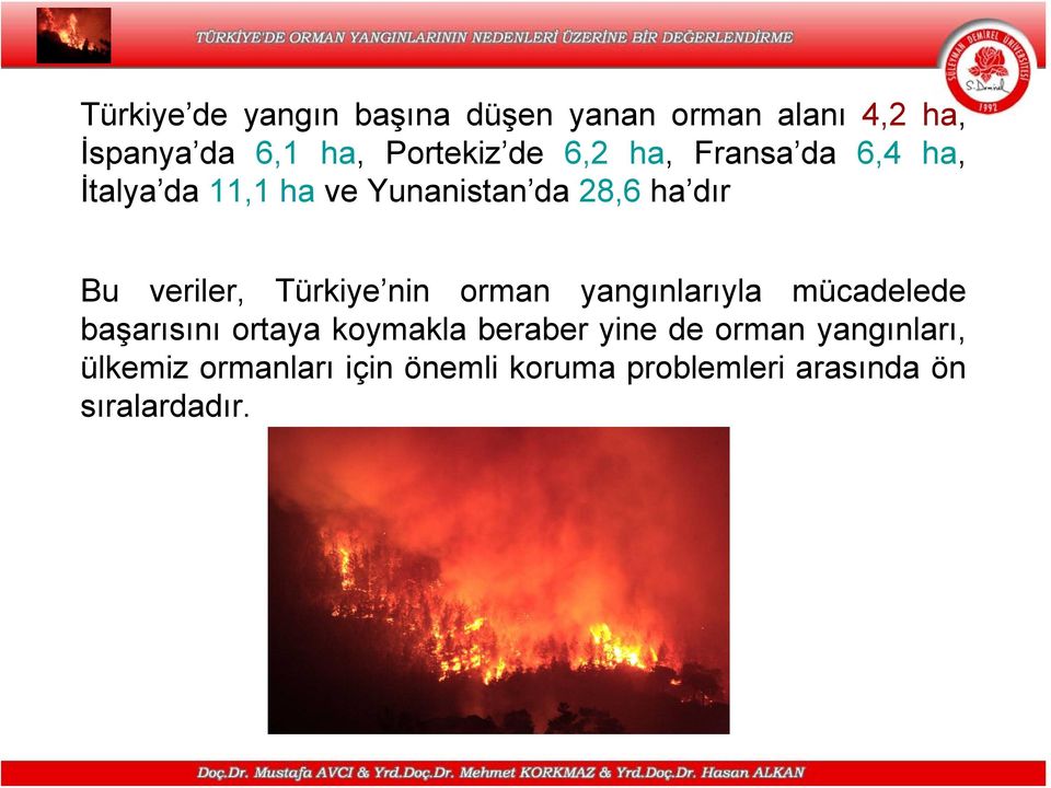 Türkiye nin orman yangınlarıyla mücadelede başarısını ortaya koymakla beraber yine de
