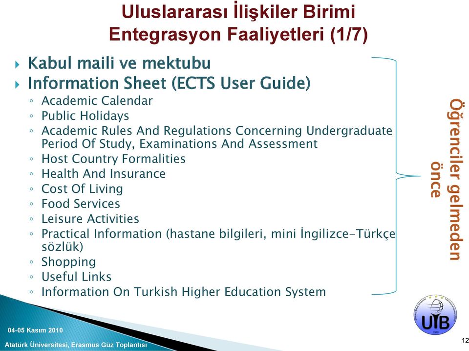 Host Country Formalities Health And Insurance Cost Of Living Food Services Leisure Activities Practical Information (hastane