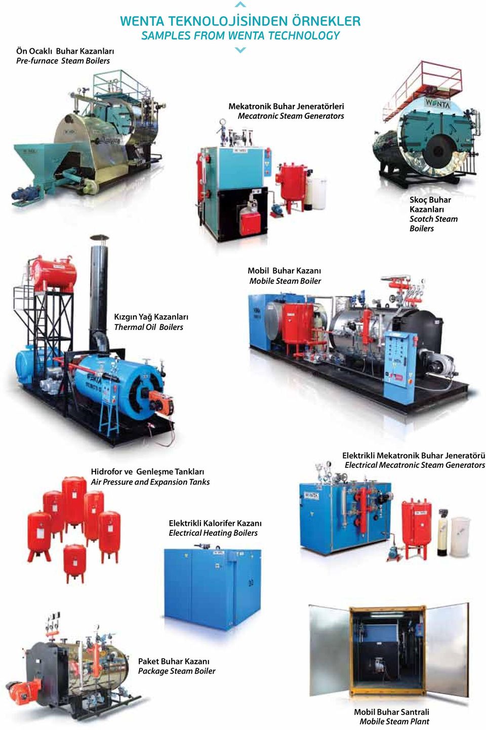 Pressure and Expansion Tanks Elektrikli Mekatronik Buhar Jeneratörü Electrical Mecatronic Steam Generators