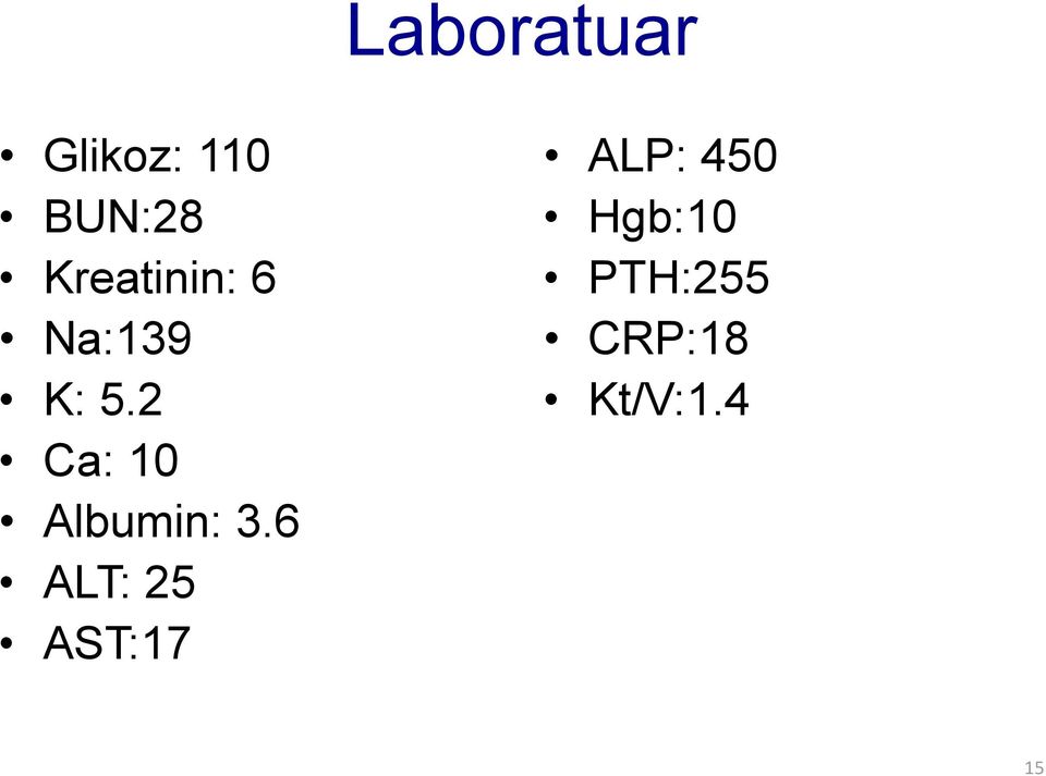 2 Ca: 10 Albumin: 3.