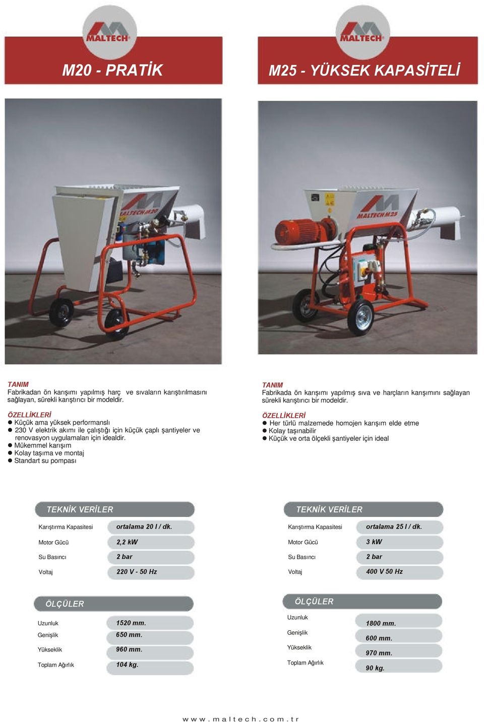 Mükemmel karışım Kolay taşıma ve montaj Standart su pompası Fabrikada ön karışımı yapılmış sıva ve harçların karışımını sağlayan sürekli karıştırıcı bir modeldir.