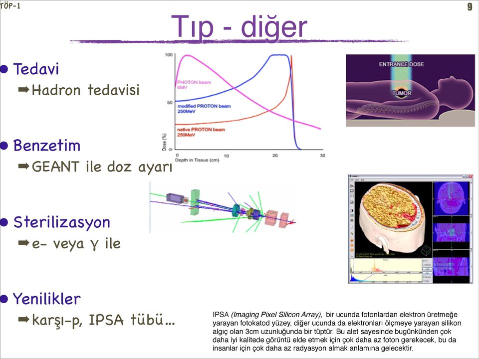 fotokatod yüzey, diğer ucunda da elektronları ölçmeye yarayan silikon algıç olan 3cm uzunluğunda bir tüptür.