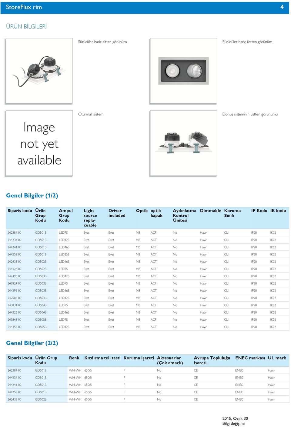 LED12S Evet Evet MB ACT No Hayır CLI IP20 IK02 244241 00 GD501B LED16S Evet Evet MB ACT No Hayır CLI IP20 IK02 244258 00 GD501B LED25S Evet Evet MB ACT No Hayır CLI IP20 IK02 242438 00 GD502B LED16S