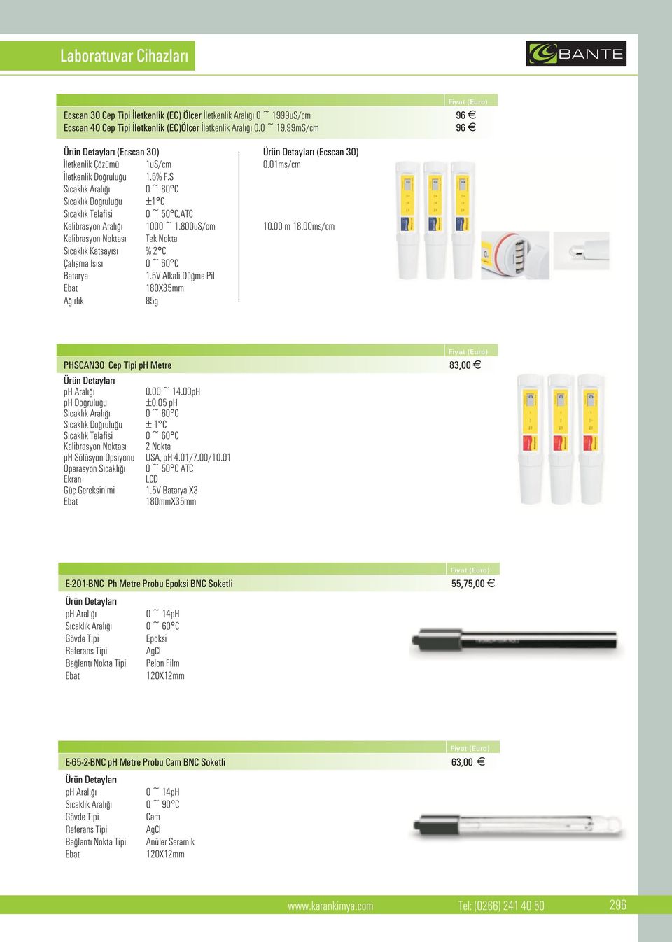 5V Alkali Dü me Pil 180X35mm 85g PHSCAN30 Cep Tipi ph Metre 83,00 0.00 ~ 14.00pH ph Do rulu u ±0.05 ph S cakl k Aral 0 ~ 60 C ± 1 C 0 ~ 60 C 2 Nokta ph Sölüsyon Opsiyonu USA, ph 4.01/7.00/10.