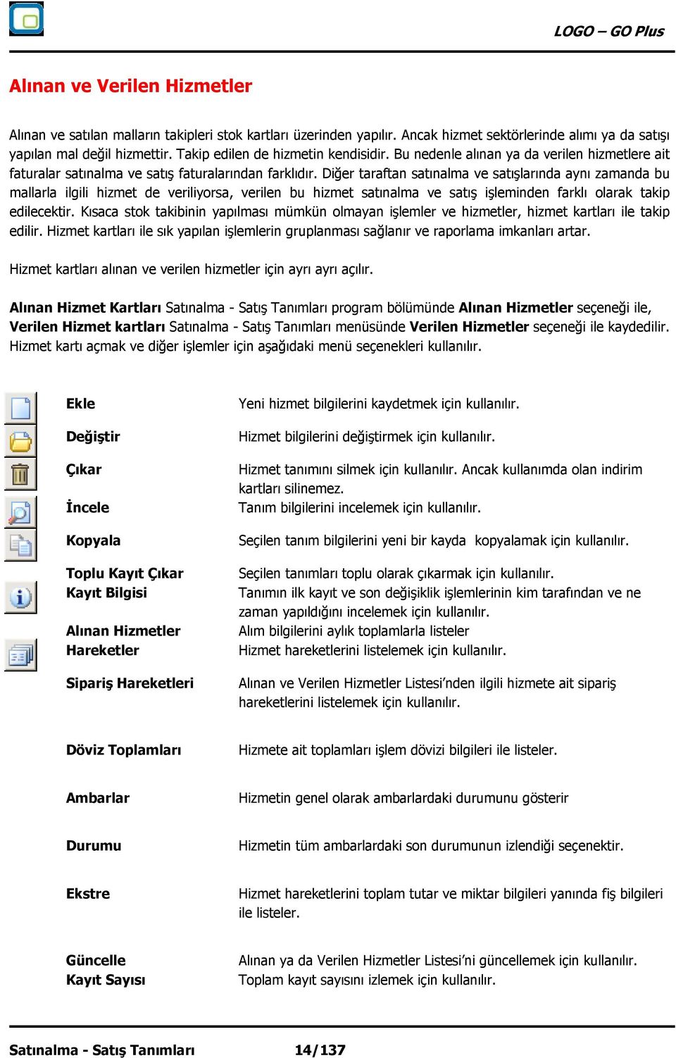 Diğer taraftan satınalma ve satışlarında aynı zamanda bu mallarla ilgili hizmet de veriliyorsa, verilen bu hizmet satınalma ve satış işleminden farklı olarak takip edilecektir.