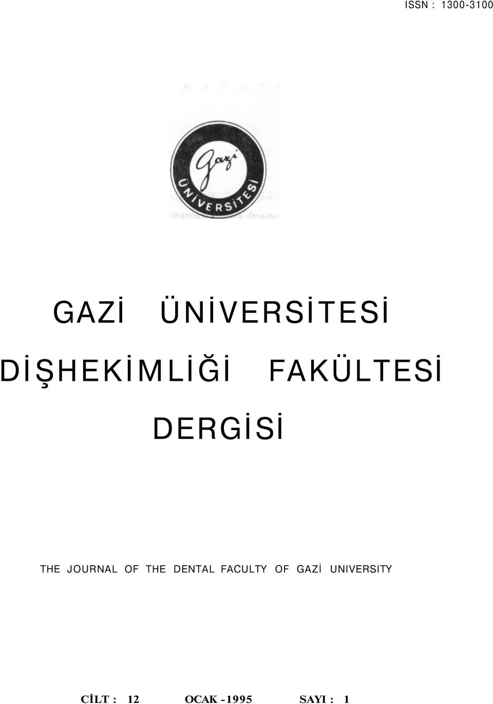 JOURNAL OF THE DENTAL FACULTY OF