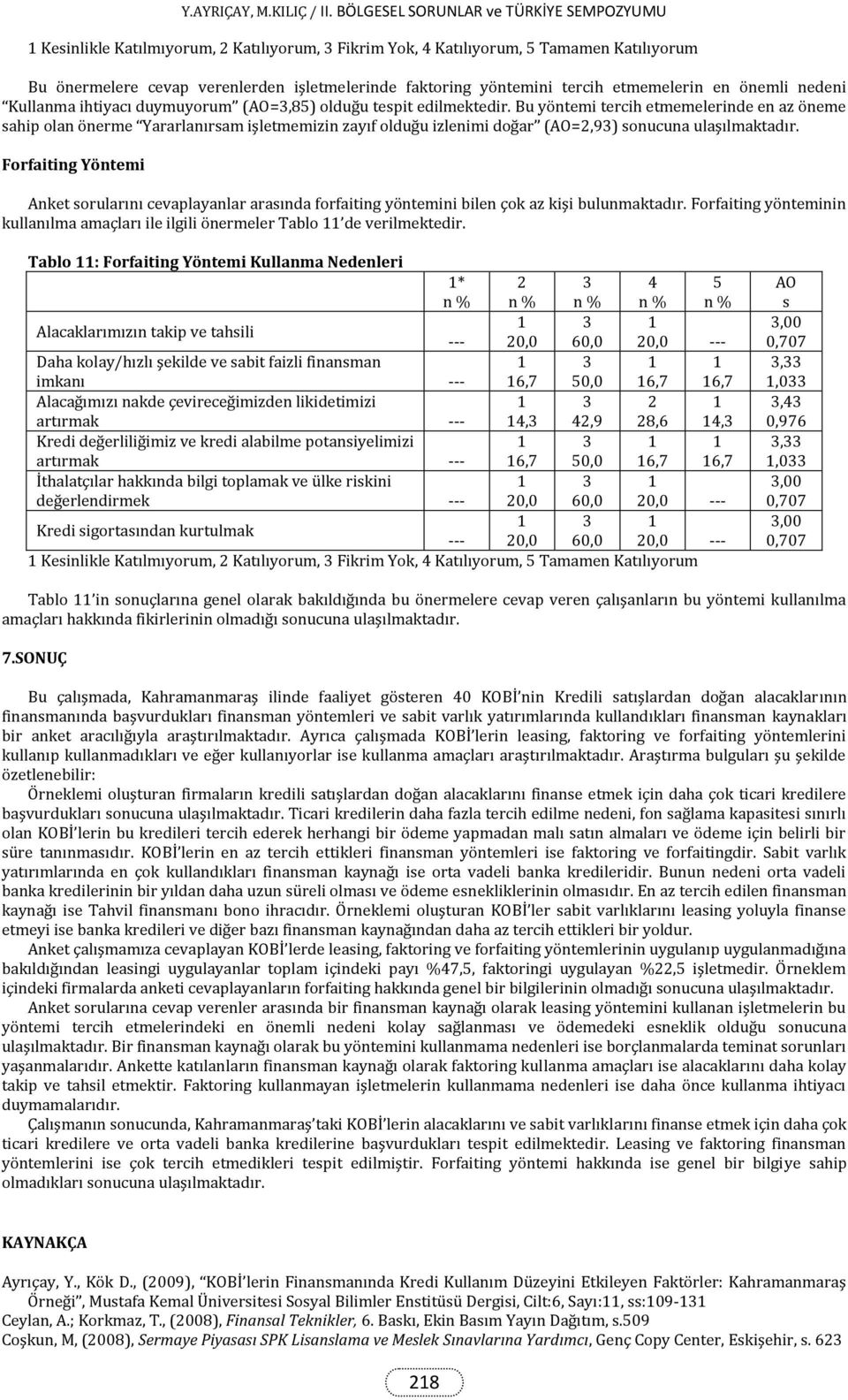 Forfaiting Yöntemi Anket orularını cevaplayanlar araında forfaiting yöntemini bilen çok az kişi bulunmaktadır. Forfaiting yönteminin kullanılma amaçları ile ilgili önermeler Tablo de verilmektedir.