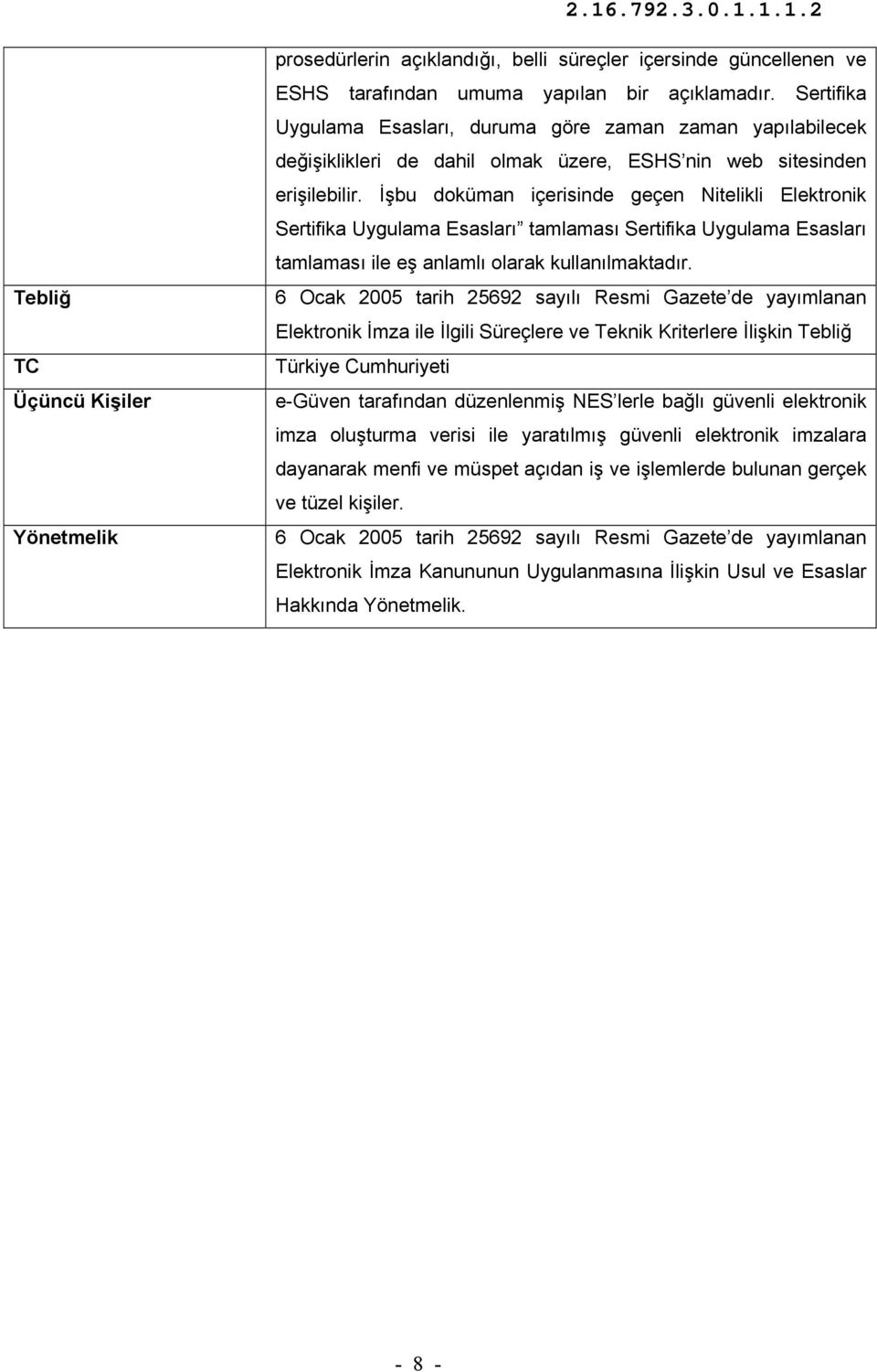 İşbu doküman içerisinde geçen Nitelikli Elektronik Sertifika Uygulama Esasları tamlaması Sertifika Uygulama Esasları tamlaması ile eş anlamlı olarak kullanılmaktadır.