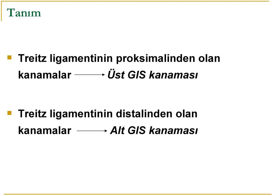 GIS kanaması Treitz ligamentinin