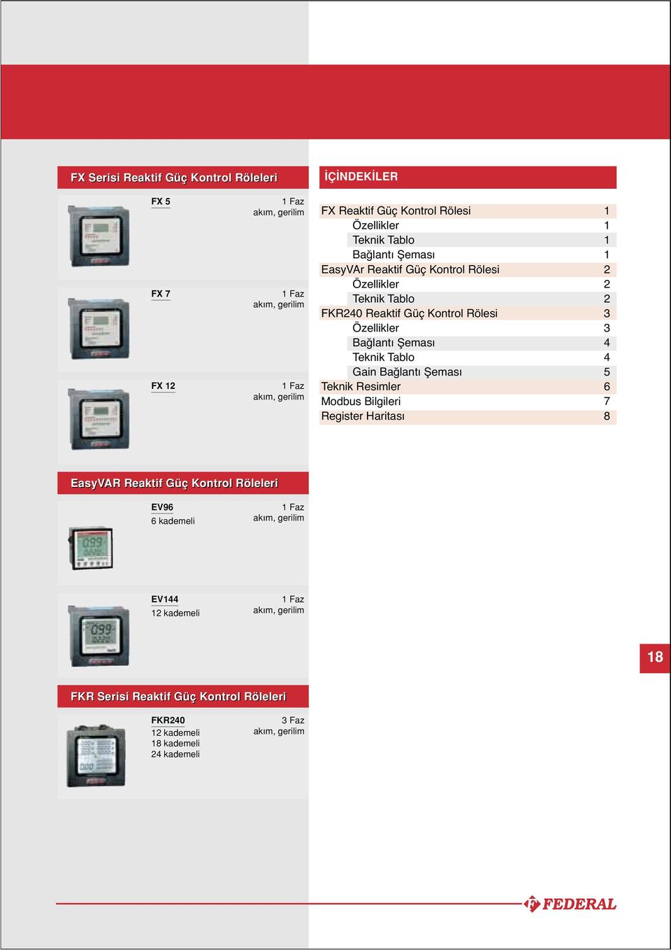 Teknik Tablo Gain Bağlantı Şeması Teknik Resimler Modbus Bilgileri Haritası 1 1 1 1 2 2 2 3 3 4 4 5 6 7 8 EasyVR Reaktif Güç Kontrol