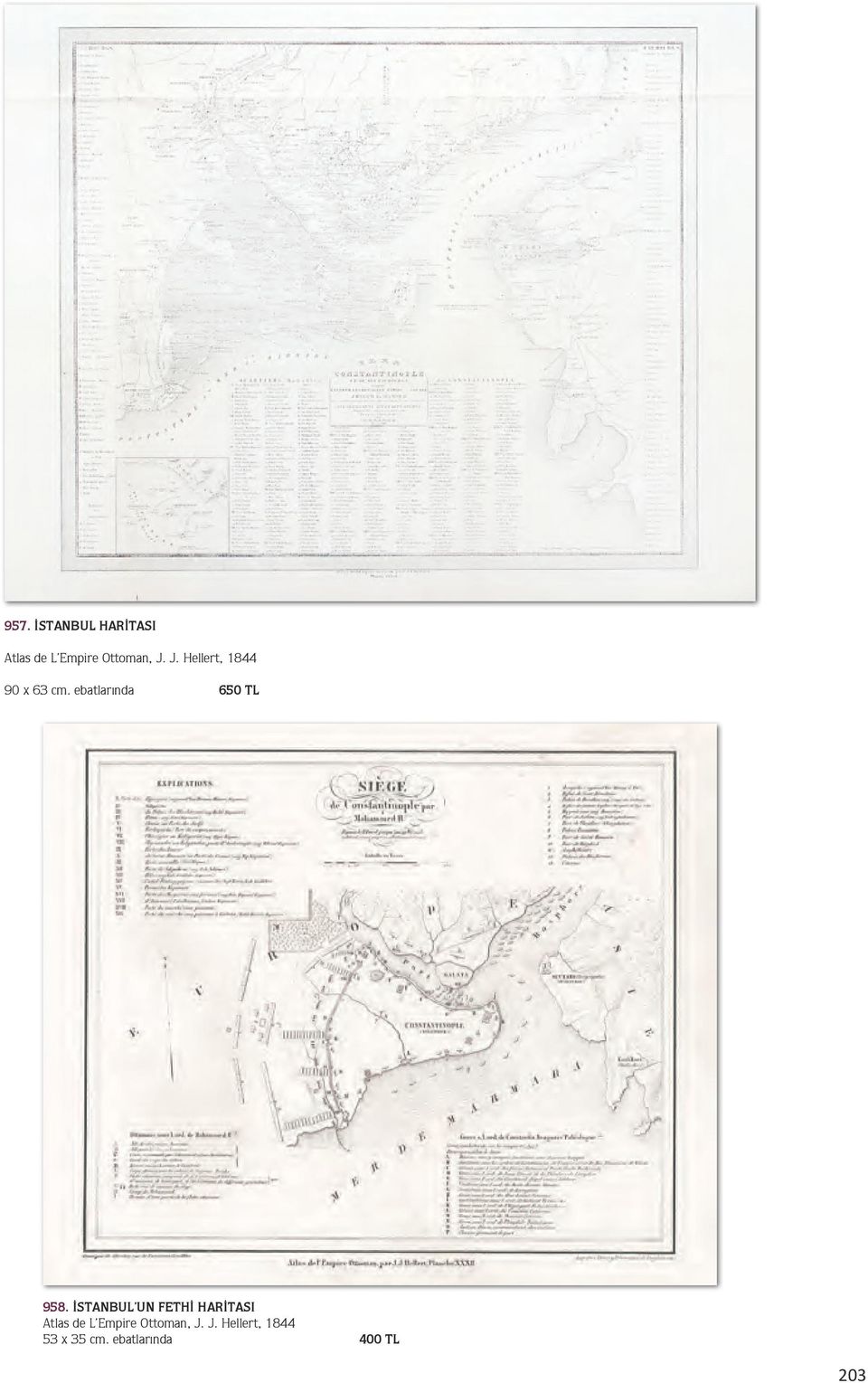 İSTANBUL UN FETHİ HARİTASI Atlas de L Empire Ottoman,