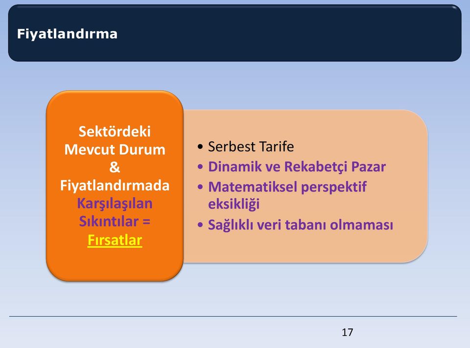 Fırsatlar Serbest Tarife Dinamik ve Rekabetçi