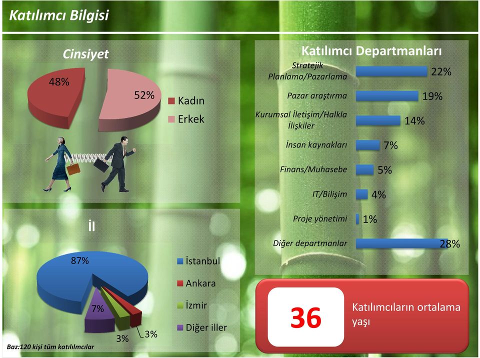 kaynakları 7% Finans/Muhasebe 5% IT/Bilişim 4% 87% İl İstanbul Proje yönetimi Diğer