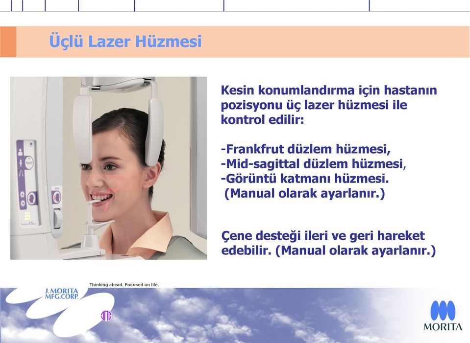 -Mid-sagittal düzlem hüzmesi, -Görüntü katmanı hüzmesi.