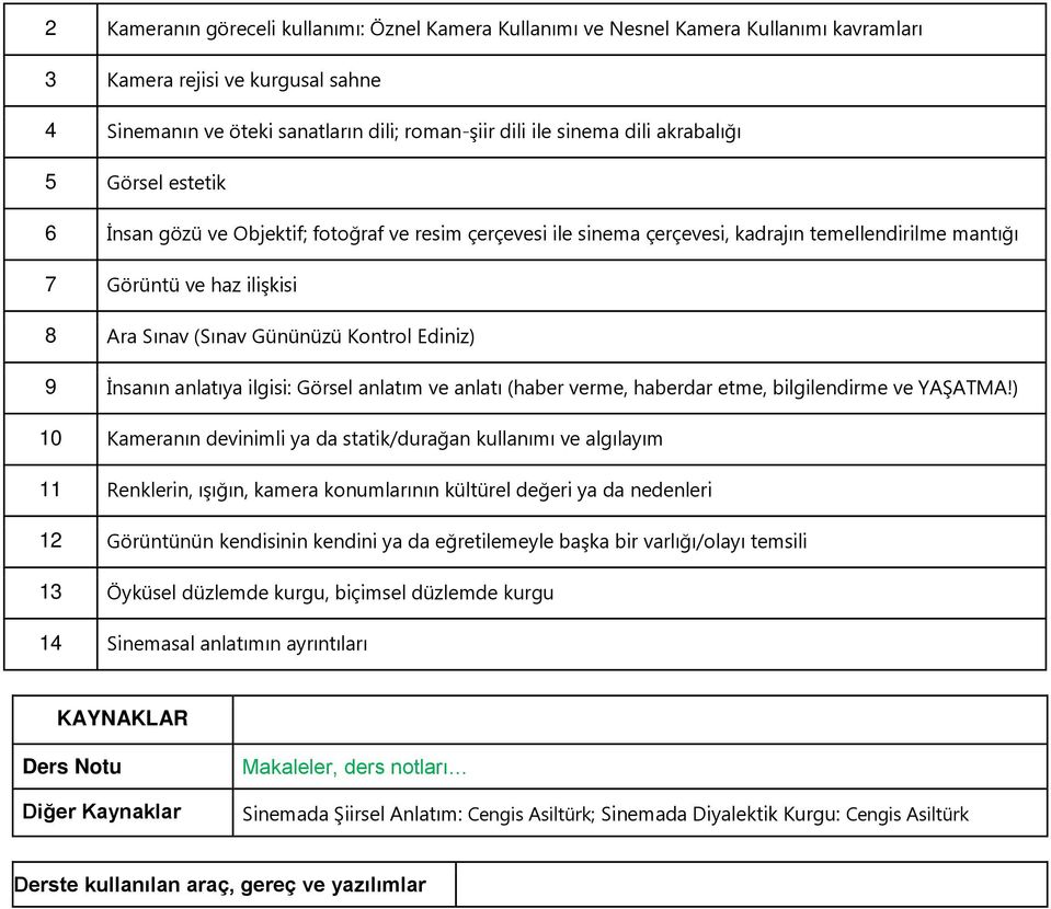 Ediniz) 9 İnsanın anlatıya ilgisi: Görsel anlatım ve anlatı (haber verme, haberdar etme, bilgilendirme ve YAŞATMA!