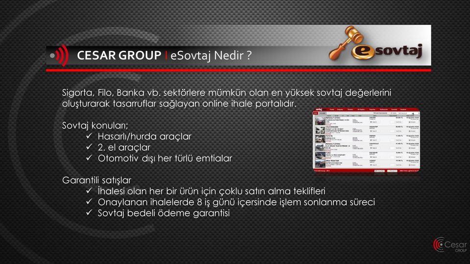 portalıdır. Sovtaj konuları; Hasarlı/hurda araçlar 2.