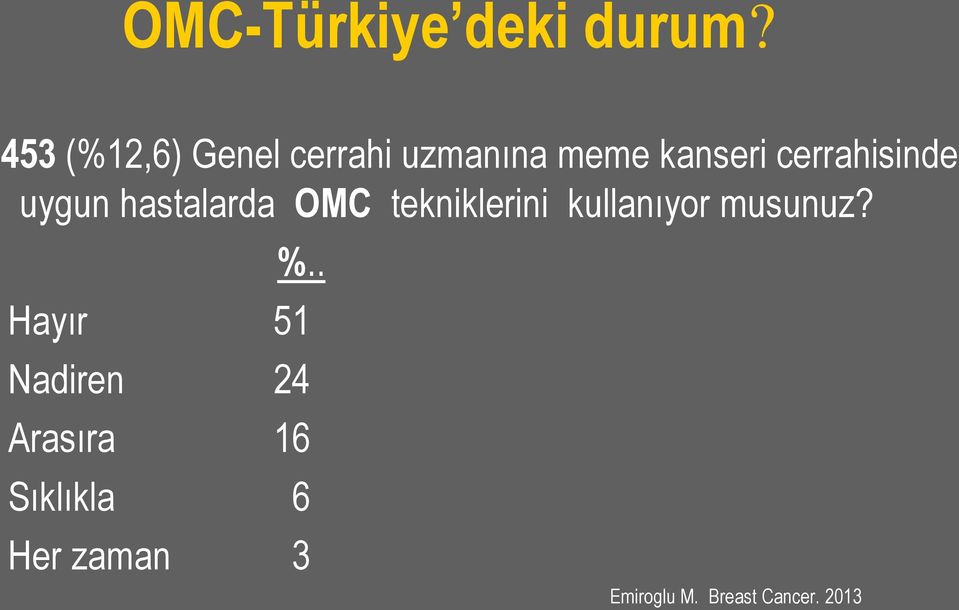 cerrahisinde uygun hastalarda OMC tekniklerini