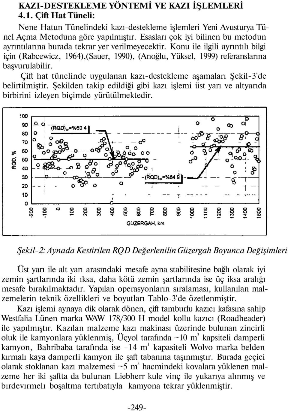 Konu ile ilgili ayrıntılı bilgi için (Rabcewicz, 1964),(Sauer, 1990), (Anoğlu, Yüksel, 1999) referanslarına başvurulabilir.