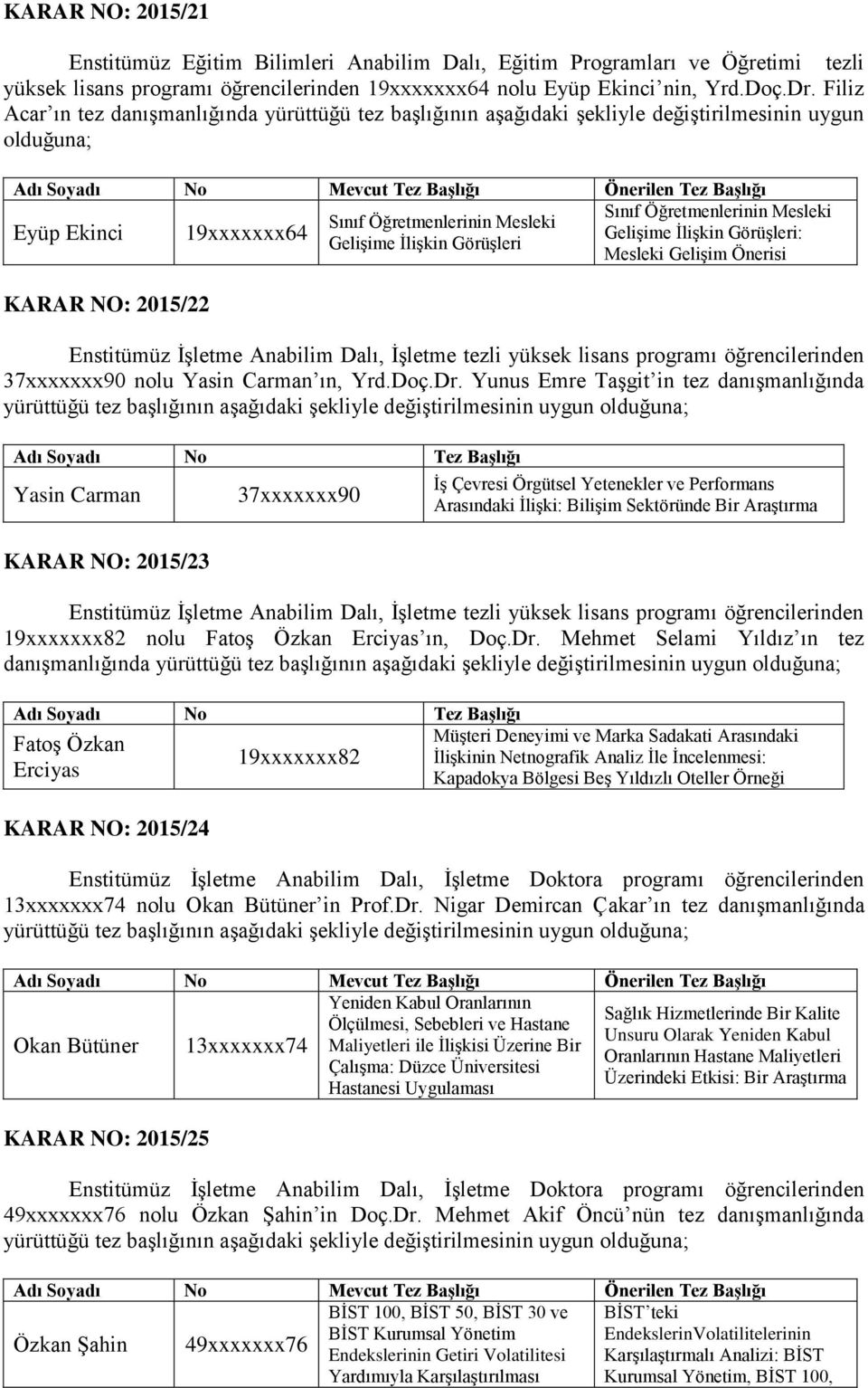 Sınıf Öğretmenlerinin Mesleki Gelişime İlişkin Görüşleri Sınıf Öğretmenlerinin Mesleki Gelişime İlişkin Görüşleri: Mesleki Gelişim Önerisi Enstitümüz İşletme Anabilim Dalı, İşletme tezli yüksek