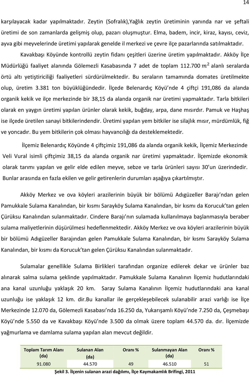 Kavakbaşı Köyünde kontrollü zeytin fidanı çeşitleri üzerine üretim yapılmaktadır. Akköy İlçe Müdürlüğü faaliyet alanında Gölemezli Kasabasında 7 adet de toplam 112.