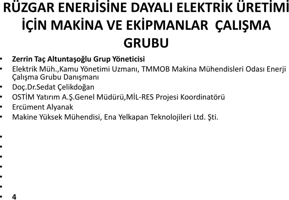 ,Kamu Yönetimi Uzmanı, TMMOB Makina Mühendisleri Odası Enerji Çalışma Grubu Danışmanı Doç.Dr.