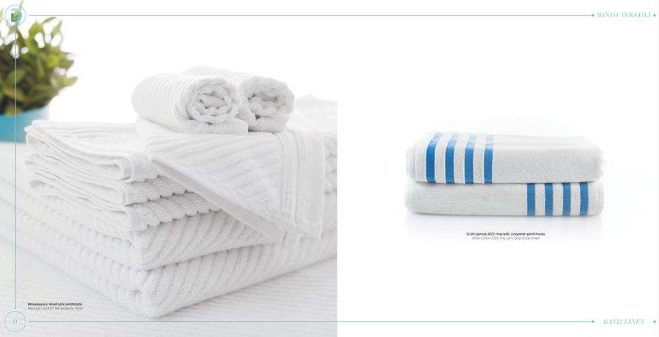yarn, poly stripe towel Renaissance Hotel için