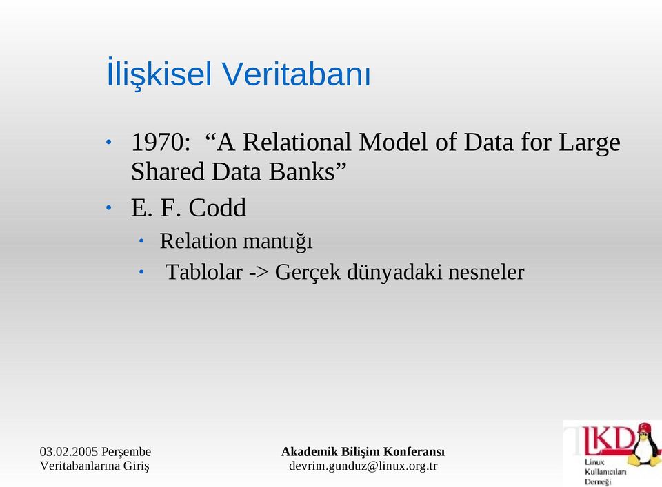 Shared Data Banks E. F.