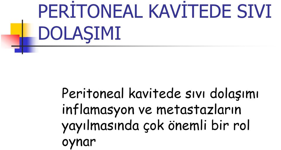 inflamasyon ve metastazların