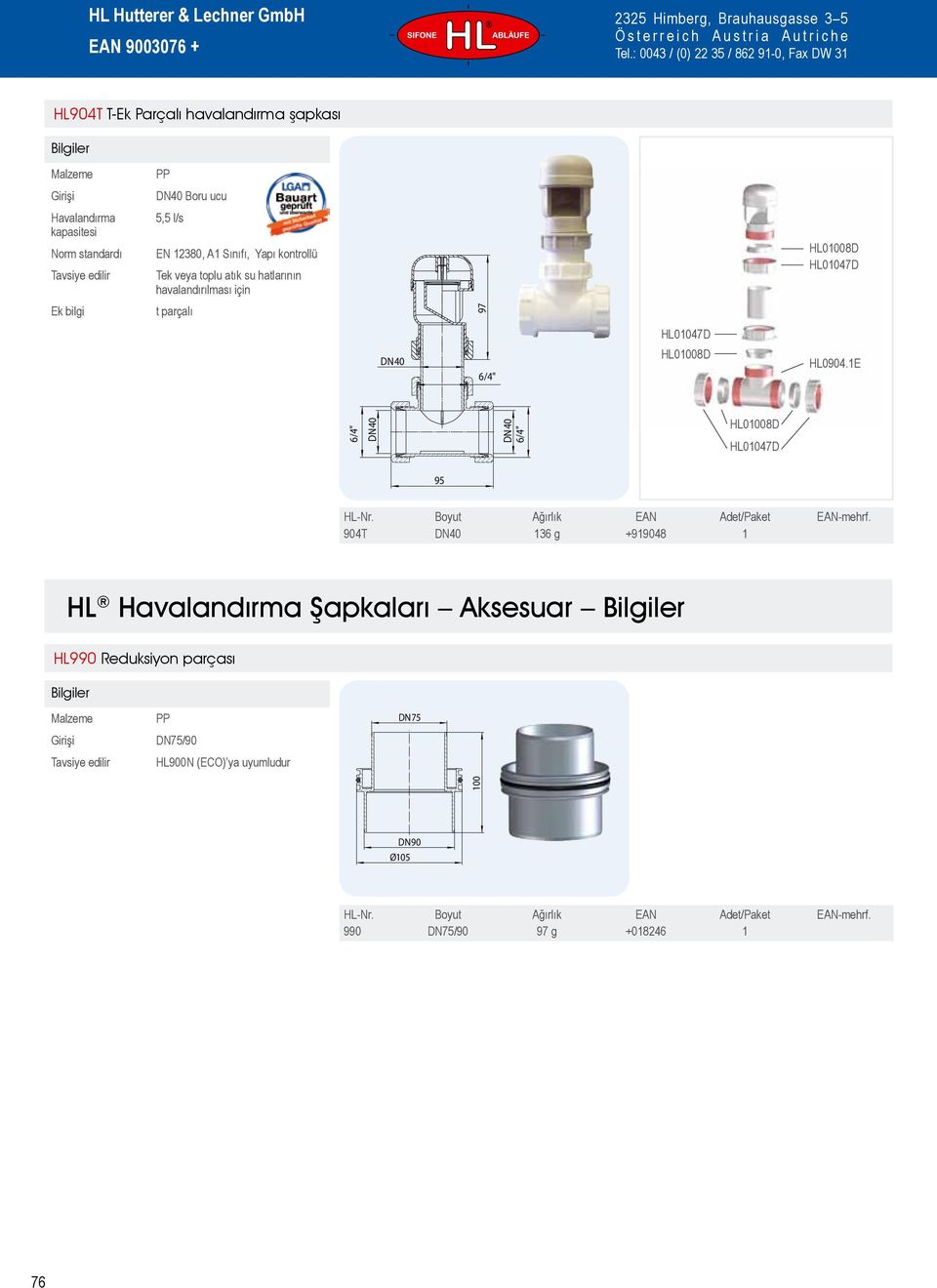 1E 95 904T 136 g +919048 1 HL Şapkaları Aksesuar HL990 Reduksiyon