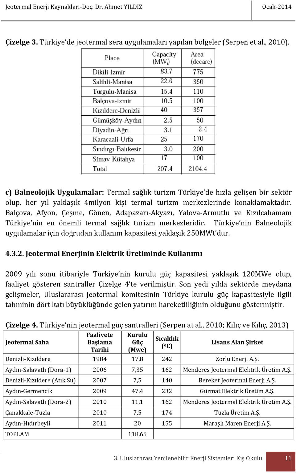 Balçova, Afyon, Çeşme, Gönen, Adapazarı-Akyazı, Yalova-Armutlu ve Kızılcahamam Türkiye nin en önemli termal sağlık turizm merkezleridir.