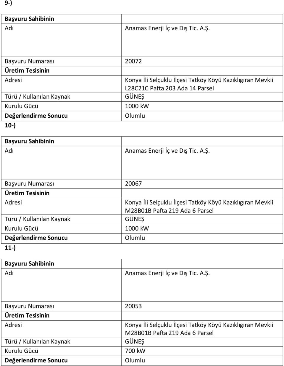10-) Anamas Enerji İç ve Dış Tic. A.Ş.