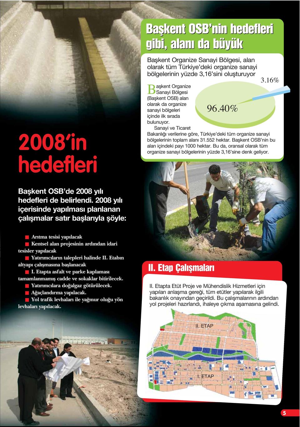 Sanayi ve Ticaret Bakanl verilerine göre, Türkiye deki tüm organize sanayi bölgelerinin toplam alan 31.552 hektar. Baflkent OSB nin bu alan içindeki pay 1000 hektar.