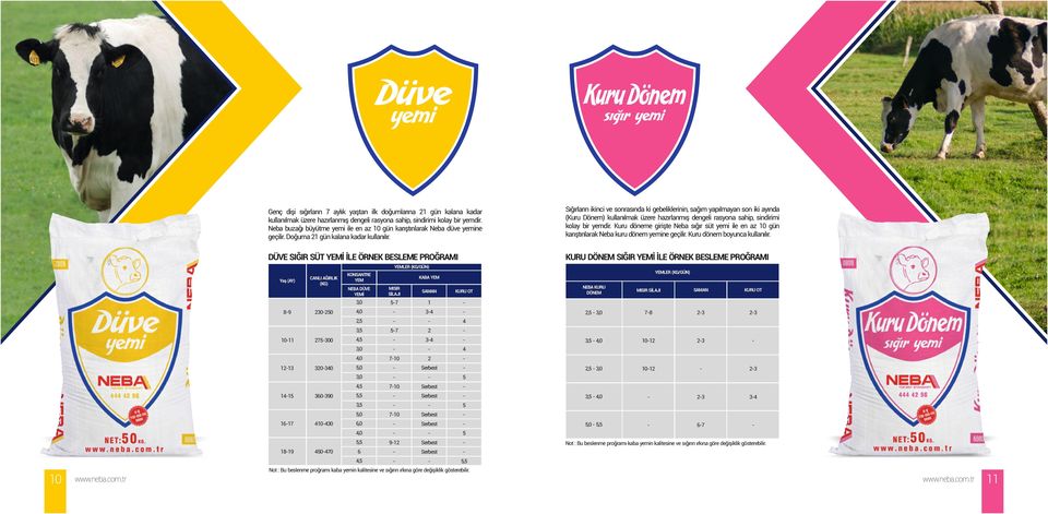 Sığırların ikinci ve sonrasında ki gebeliklerinin, sağım yapılmayan son iki ayında (Kuru Dönem) kullanılmak üzere hazırlanmış dengeli rasyona sahip, sindirimi kolay bir yemdir.