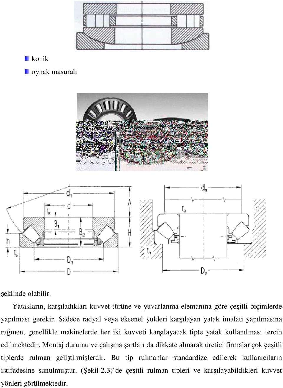 kullanılması tercih edilmektedir. Montaj durumu ve çalışma şartları da dikkate alınarak üretici firmalar çok çeşitli tiplerde rulman geliştirmişlerdir.