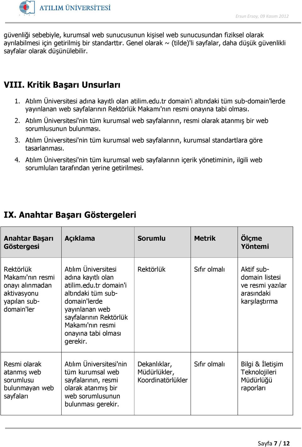 tr domain'i altındaki tüm sub-domain'lerde yayınlanan web sayfalarının Rektörlük Makamı'nın resmi onayına tabi olması. 2.