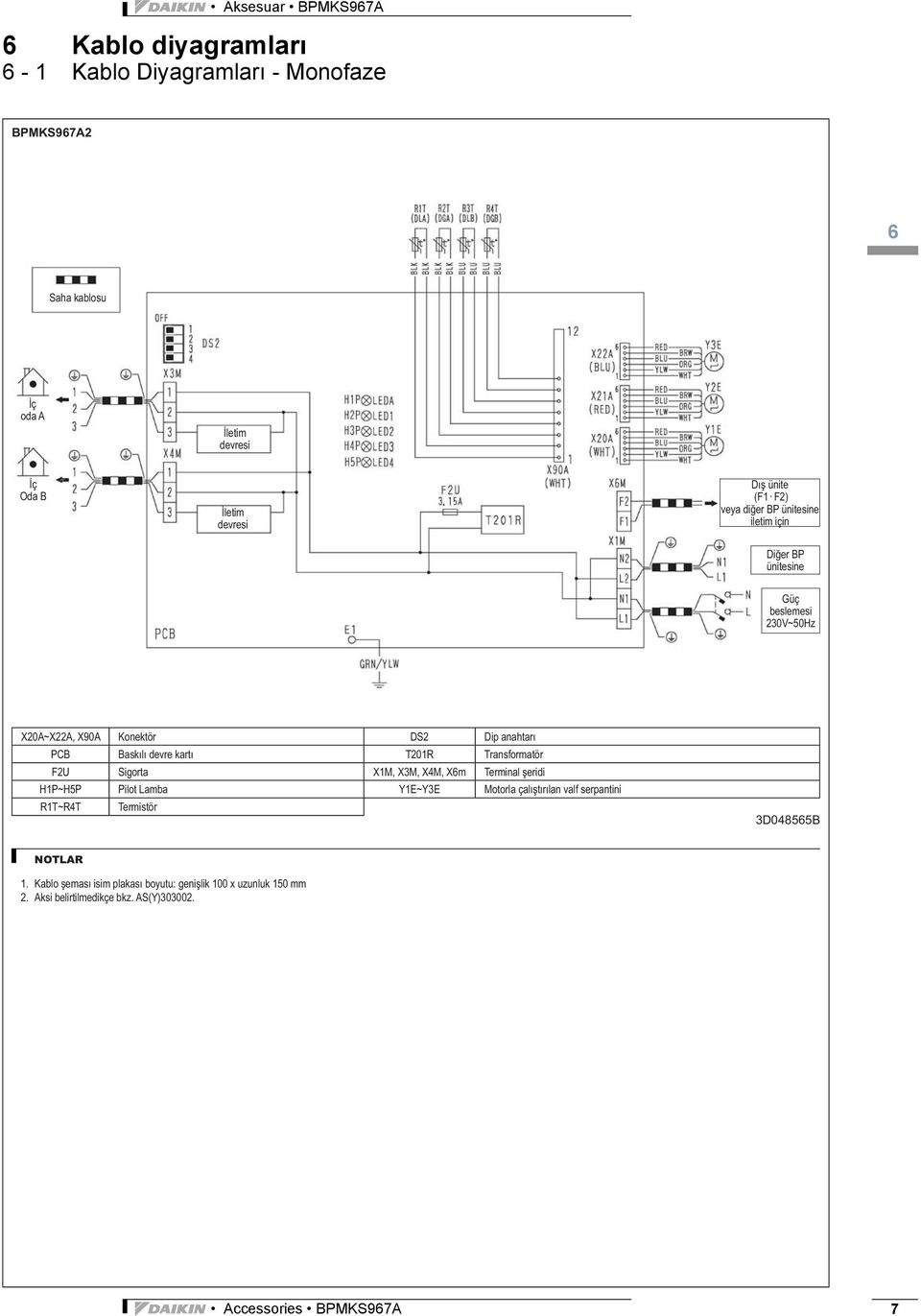PCB T201R Tranformatör F2U Sigorta X1M, X3M, X4M, X6m H1P~H5P