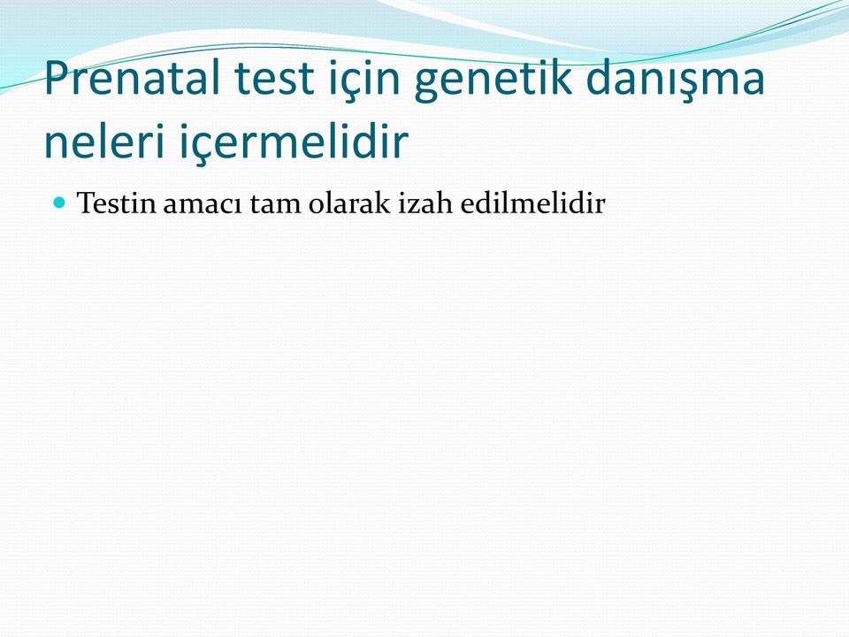 içermelidir Testin