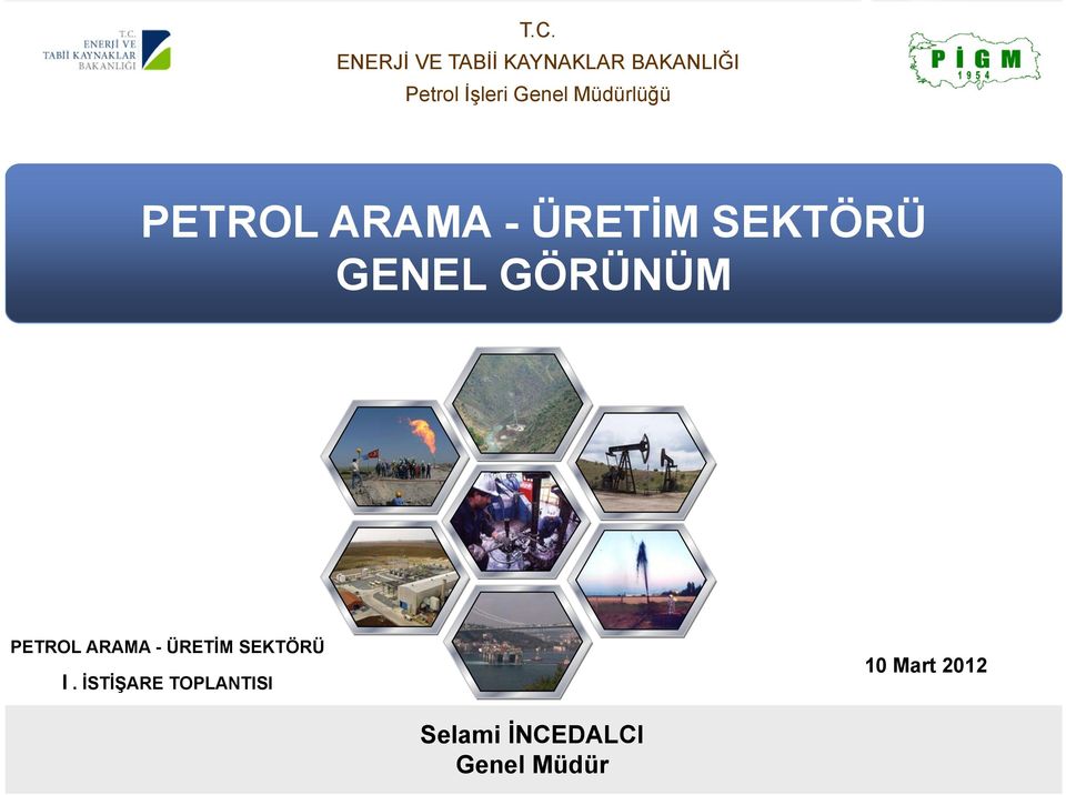 GENEL GÖRÜNÜM PETROL ARAMA - ÜRETİM SEKTÖRÜ I.