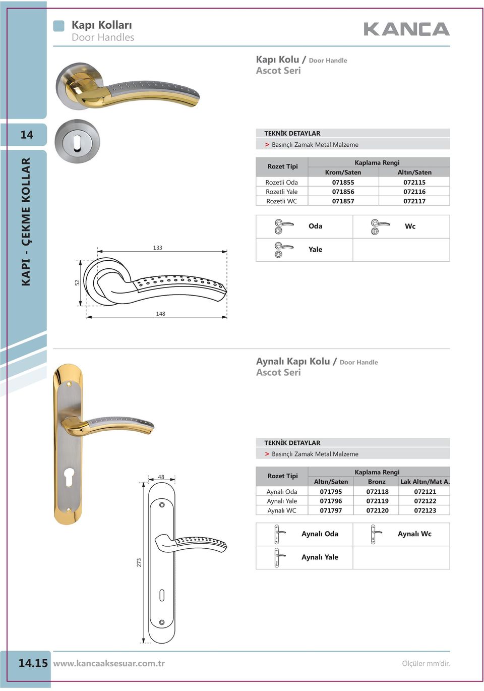 Zamak Metal Malzeme 48 Aynalı Aynalı WC Altın/Saten Bronz Lak Altın/Mat A.