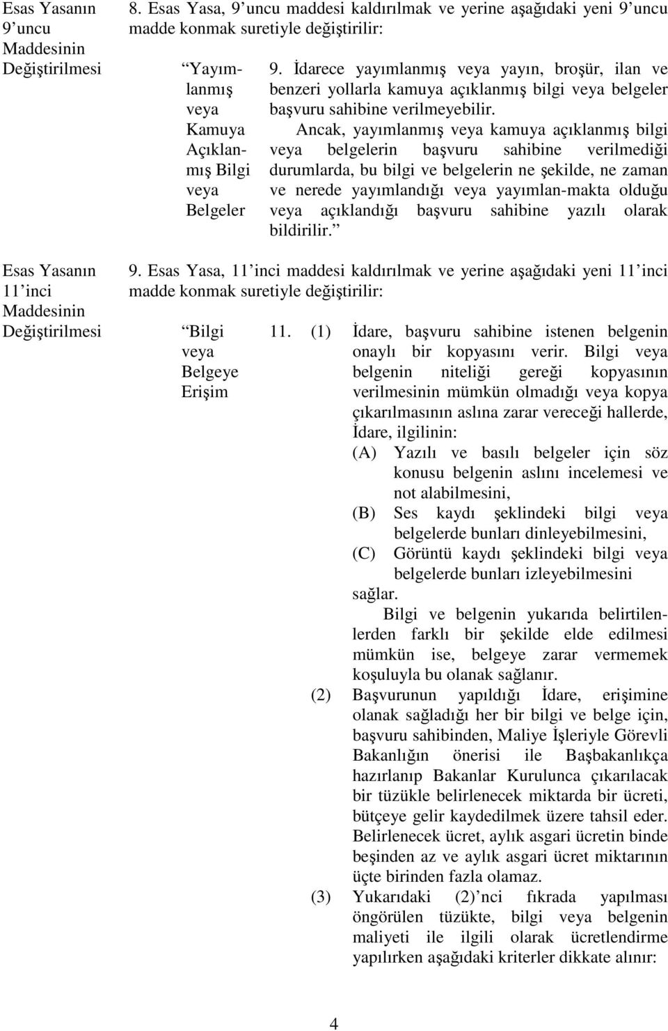 Ancak, yayımlanmış veya kamuya açıklanmış bilgi veya belgelerin başvuru sahibine verilmediği durumlarda, bu bilgi ve belgelerin ne şekilde, ne zaman ve nerede yayımlandığı veya yayımlan-makta olduğu