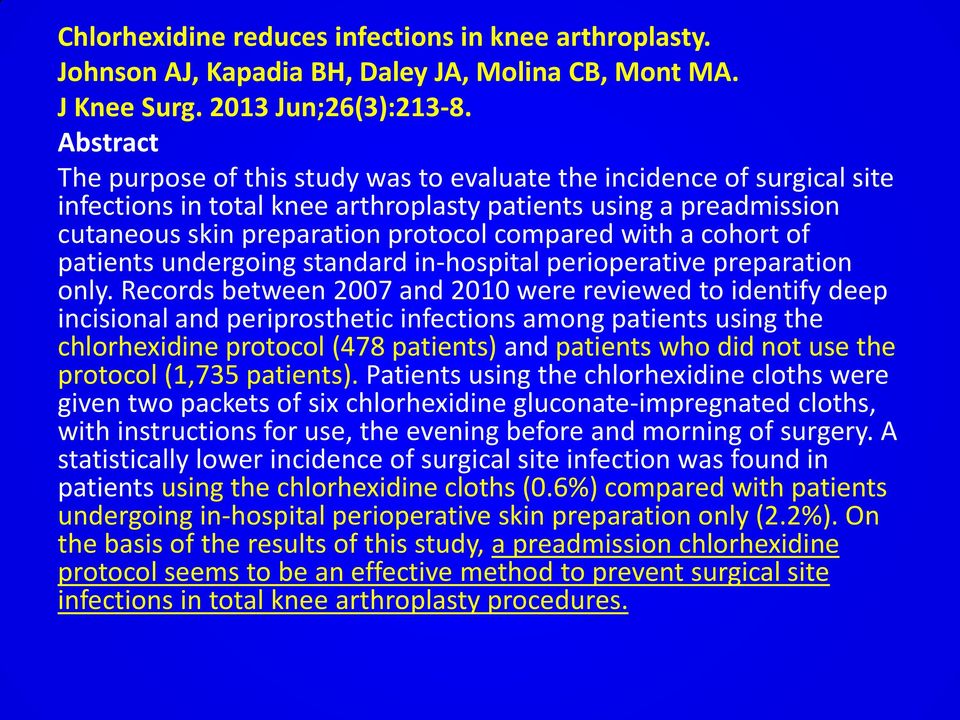 a cohort of patients undergoing standard in-hospital perioperative preparation only.