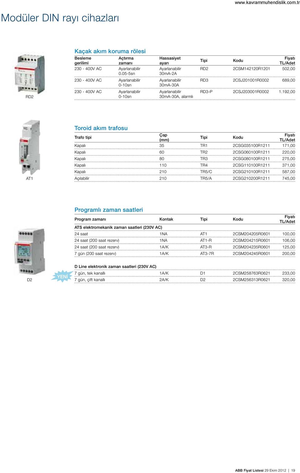 alarmlı RD3-P 2CSJ203001R0002 1.