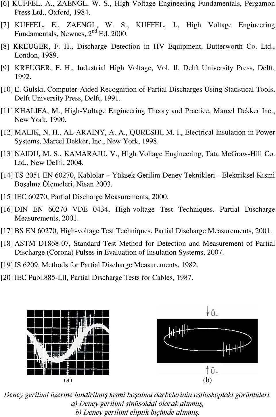 II, Delft University Press, Delft, 1992. [10] E. Gulski, Computer-Aided Recognition of Partial Discharges Using Statistical Tools, Delft University Press, Delft, 1991. [11] KHALIFA, M.