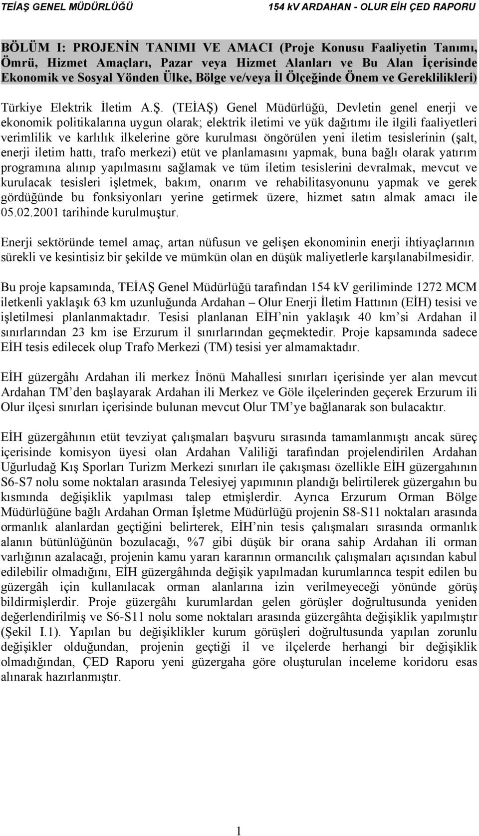 (TEİAŞ) Genel Müdürlüğü, Devletin genel enerji ve ekonomik politikalarına uygun olarak; elektrik iletimi ve yük dağıtımı ile ilgili faaliyetleri verimlilik ve karlılık ilkelerine göre kurulması