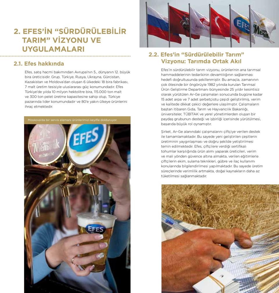 Efes Türkiye de yılda 10 milyon hektolitre bira, 115.