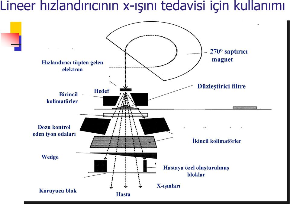 Düzleştirici filtre Dozu kontrol eden iyon odaları İkincil