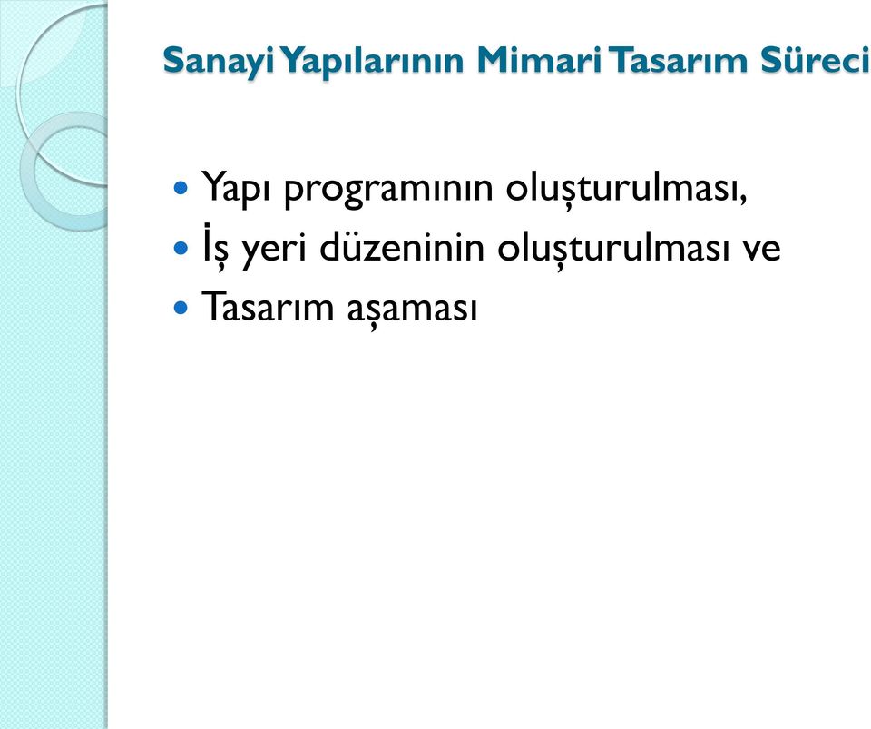 programının oluşturulması, İş