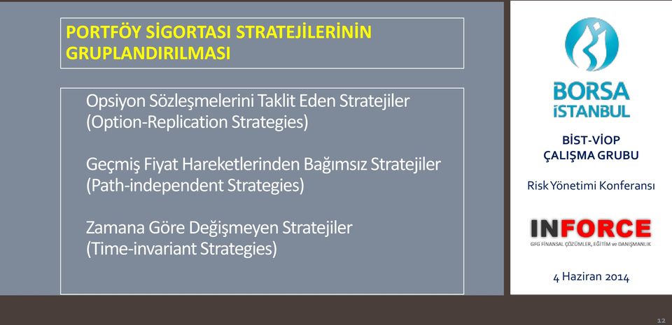 Strategies) Geçmiş Fiyat Hareketlerinden Bağımsız Stratejiler